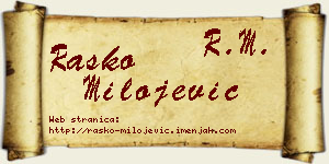 Raško Milojević vizit kartica